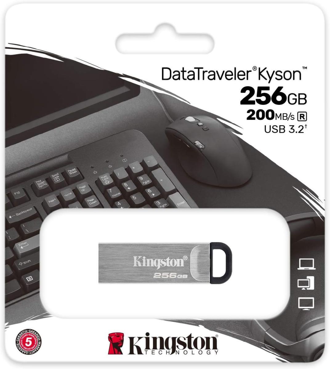 Kingston Pendrive USB-A 3.2 256GB DTKN/256GB Kyson Argento