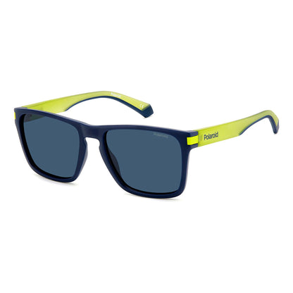 Polaroid Unisex Sunglasses PLD2139SFLL with Polycarbonate Lenses, Blue Frame, Size 56/18/140 mm
