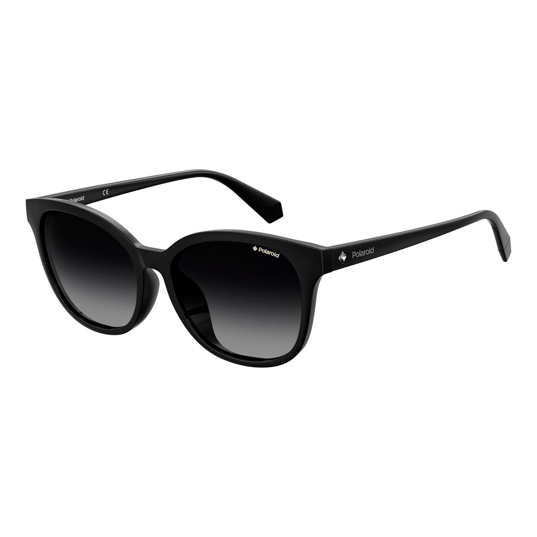 Polaroid Women’s Sunglasses PLD4089FS807 — Lens/Bridge/Temple Sizes 55/17/145 mm, Black Frame with Grey Polarized UV400 Lenses