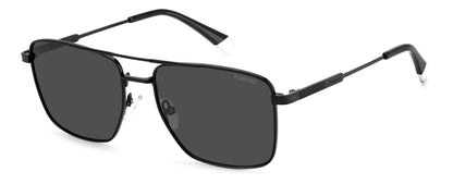 Polaroid Men's Sunglasses PLD4134SX807M with Polarized Gray Lenses and Metal Frame, Size 57/17/145 mm