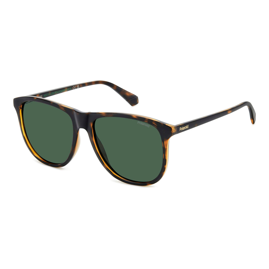 Polaroid Men's Sunglasses PLD4178S086 with Polycarbonate Lenses - Brown Frame, Green Polarized Lenses, 55/17/145 mm