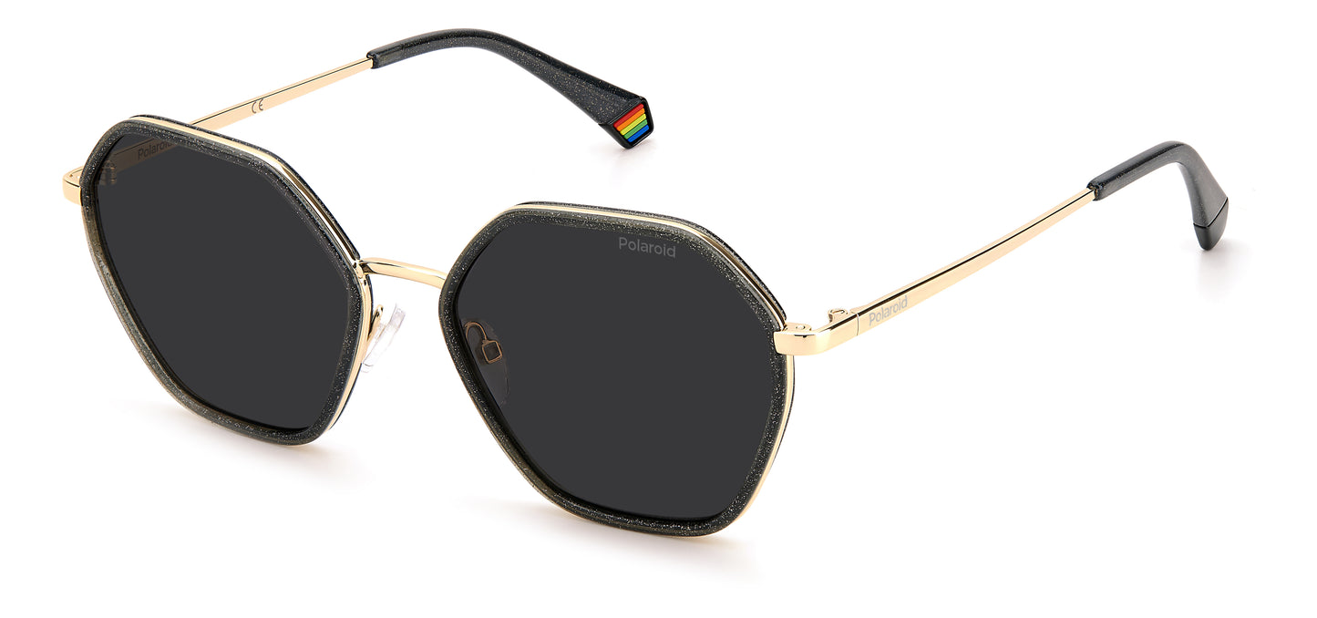 Polaroid Women's Sunglasses PLD6147SXKB7M (Lens/Bridge/Temple) 56/18/145 mm, Grey Plastic Frame