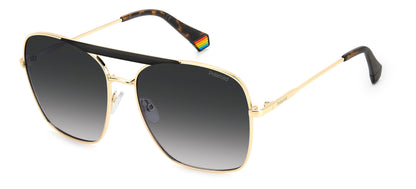 Polaroid Women's Sunglasses PLD6201SXI46F with Metal Frame Black, Lens/Bridge/Temple Measurements 59/17/145 mm, Grey 100% UV Polarized Protection