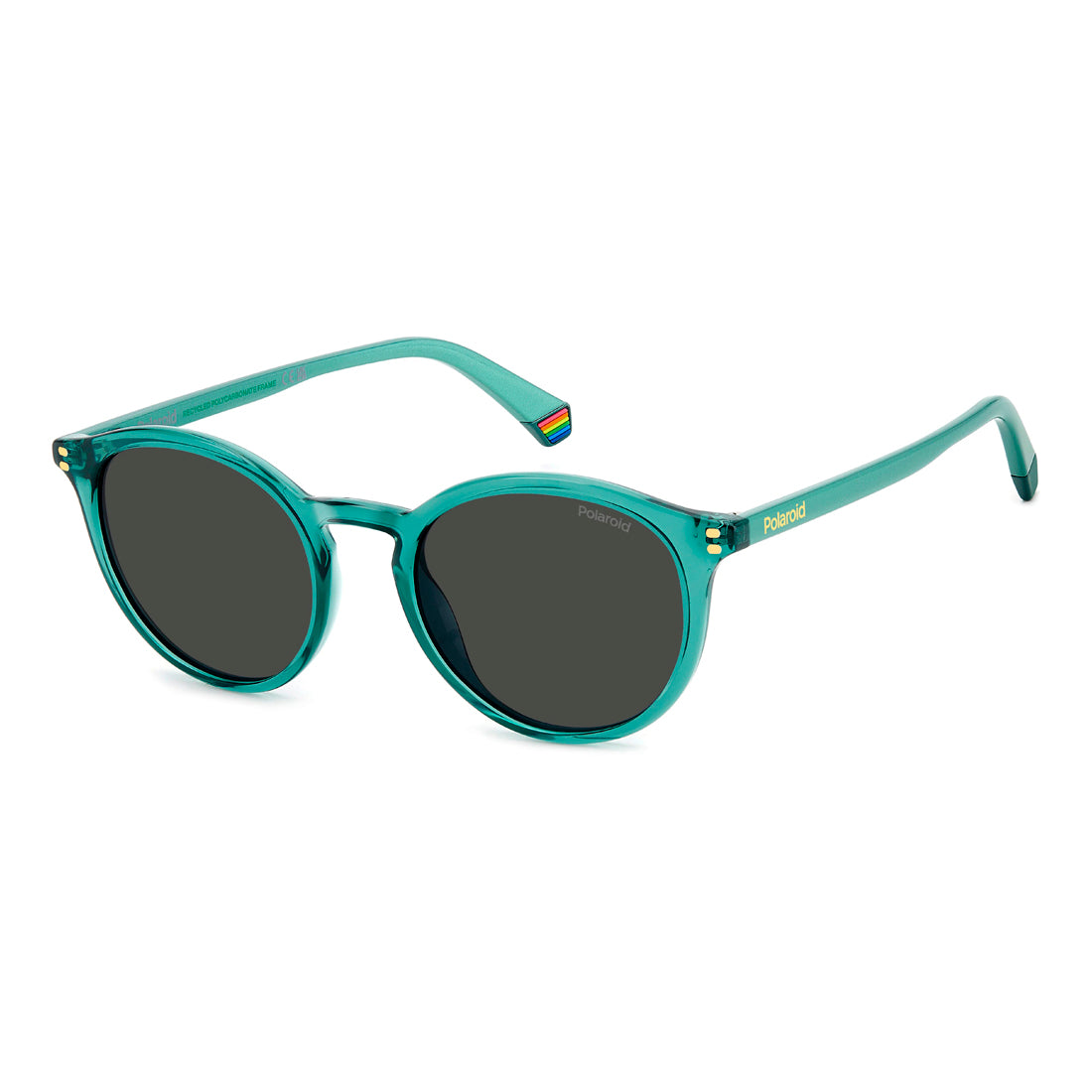 Polaroid Unisex Sunglasses PLD6233S1ED with Polycarbonate Green Frames and Grey Polarized UV400 Lenses, Lens/Bridge/Temple Dimensions according to model code