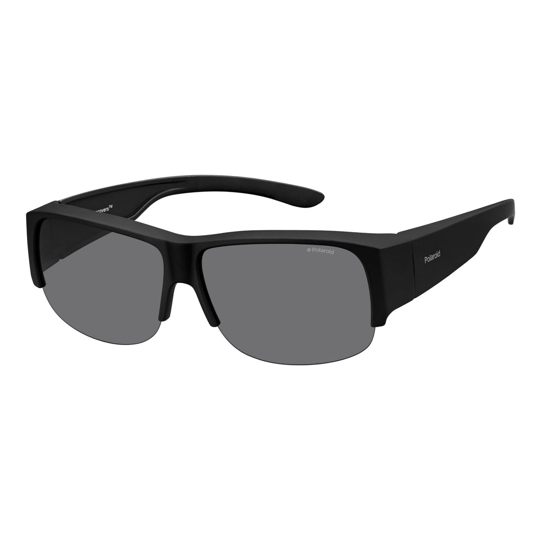 Polaroid Ancillaries Unisex Sunglasses PLD9007SDL5 Polycarbonate Black Frame with Grey Lenses Fit-Over Design (Lens/Bridge/Temple Dimensions Available)