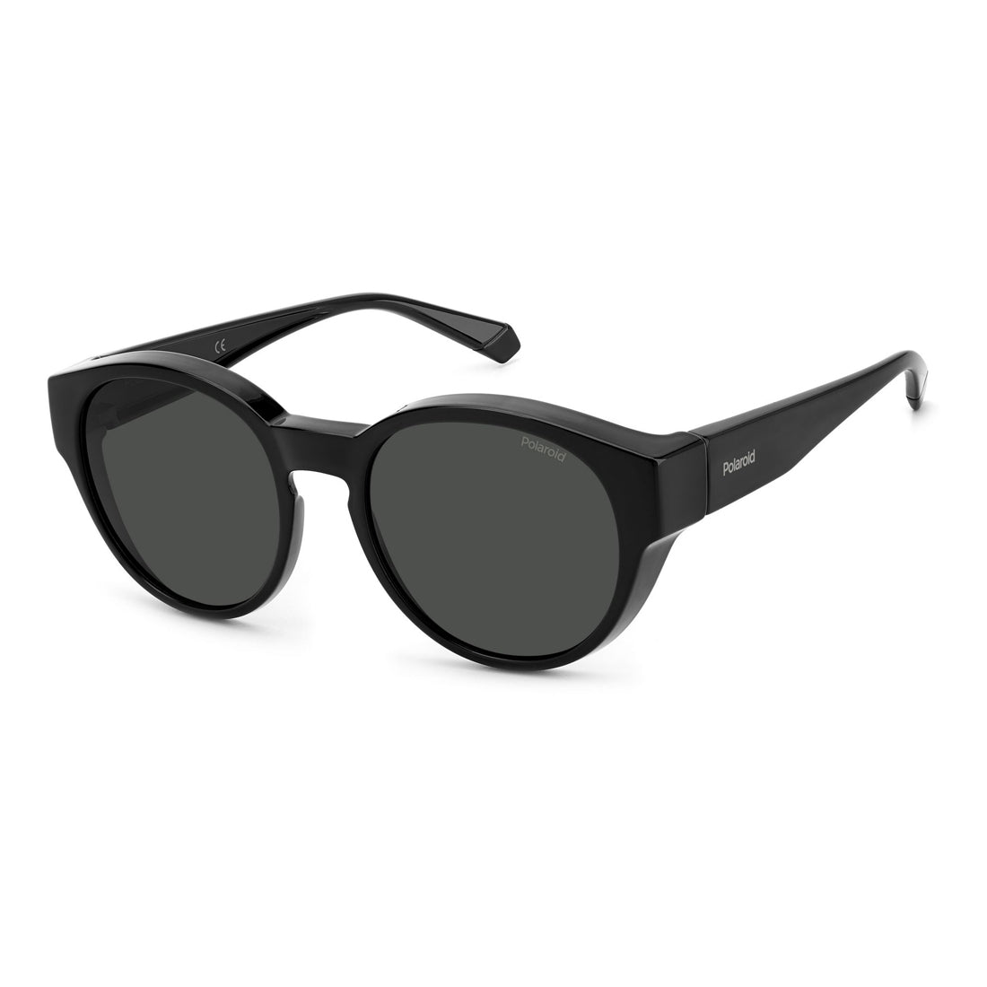 Polaroid Ancillaries Unisex Sunglasses PLD9017S08A with Polycarbonate Lenses and Frame, Black, Gray Lens, Fit-Over Style, Dimensions Variable by Model