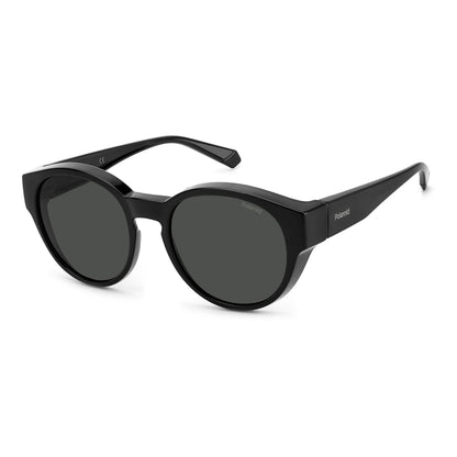 Polaroid Ancillaries Unisex Sunglasses PLD9017S08A with Polycarbonate Lenses and Frame, Black, Gray Lens, Fit-Over Style, Dimensions Variable by Model