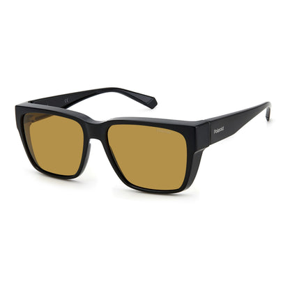 Polaroid Ancillaries Unisex Sunglasses PLD9018S807 with Polycarbonate Lenses and Black Frame, Dimensions from Linesheet (Lens/Bridge/Temple) in mm