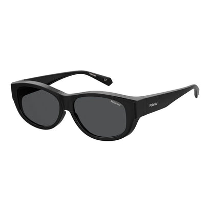 Polaroid Ancillaries Unisex Sunglasses PLD9020S08A with Polycarbonate Lenses, Bridge and Temples in Black, Dimensions from Linesheet Data (Lens/Bridge/Temple)