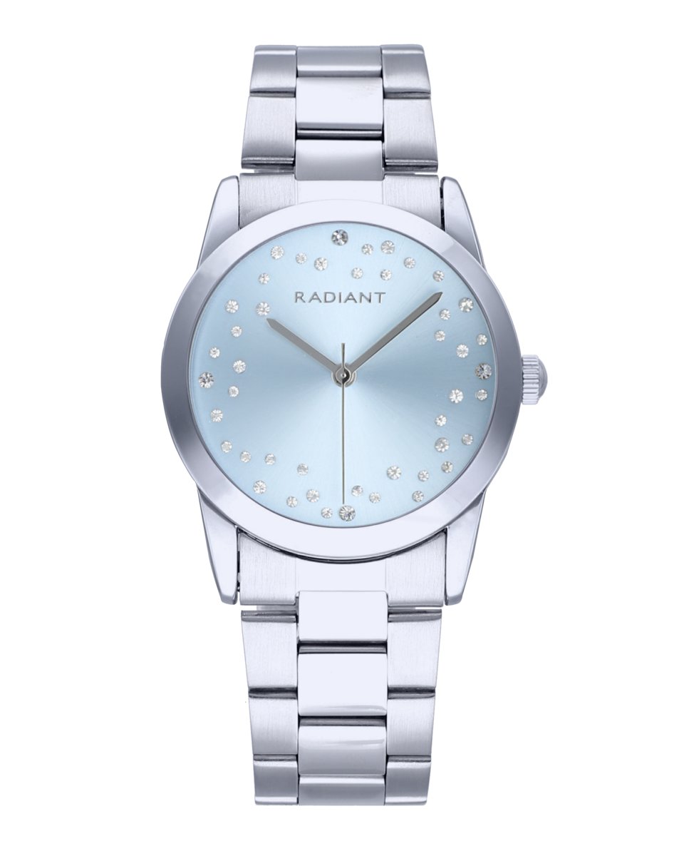 Radiant Man RA606202 Watch (36MM) Grey with Blue Dial, Quartz, Analog, Metal Case and Steel Bracelet