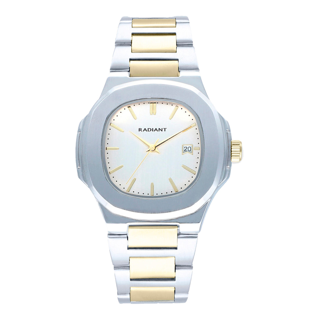 Radiant Man RA639204 Watch (43mm) Multicolored Stainless Steel Bracelet, Grey Metal Case, White Dial, Quartz Analog Display