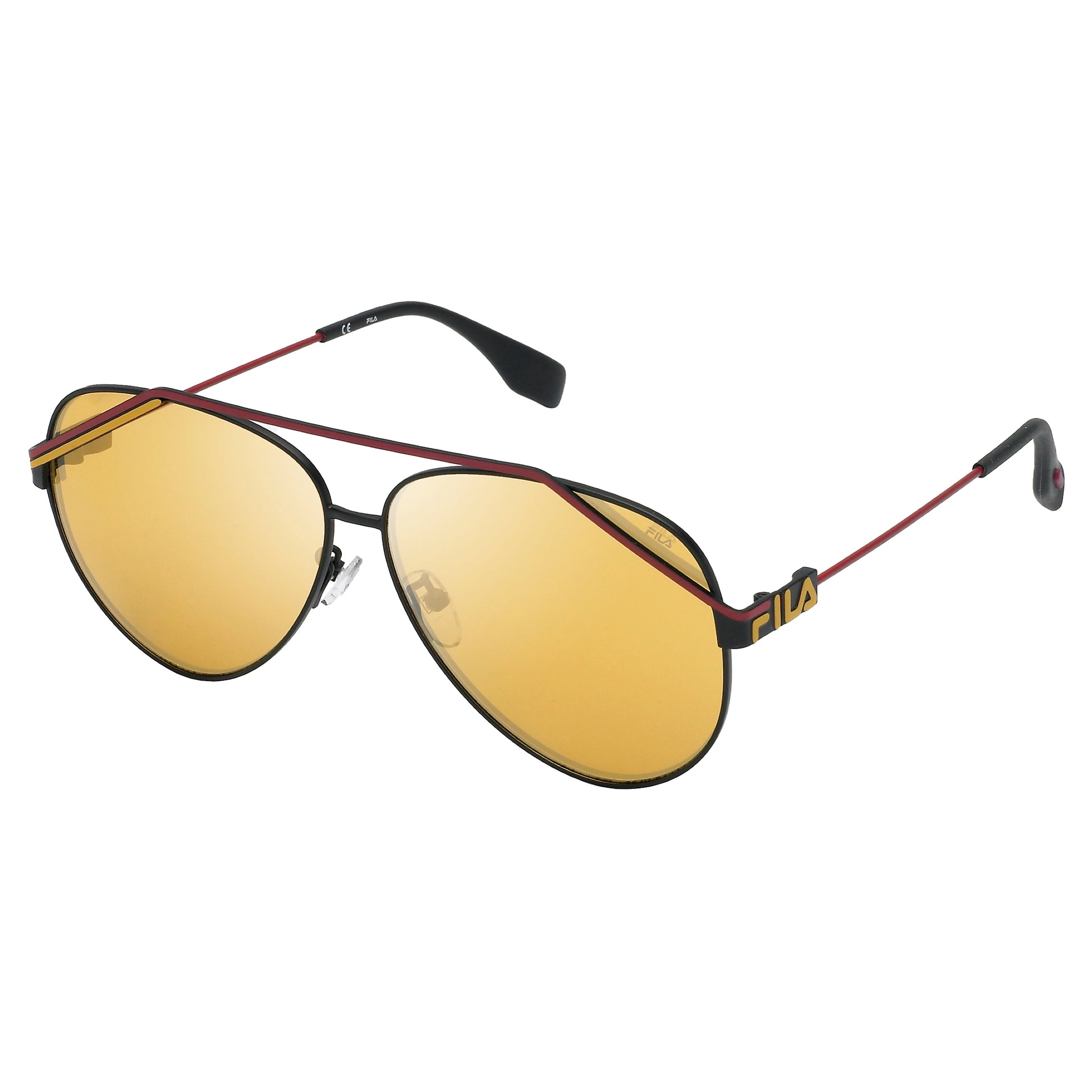 Fila Men's Sunglasses SFI018-61531G with 61/11/140 mm Lens, Bridge, and Temple Measurements