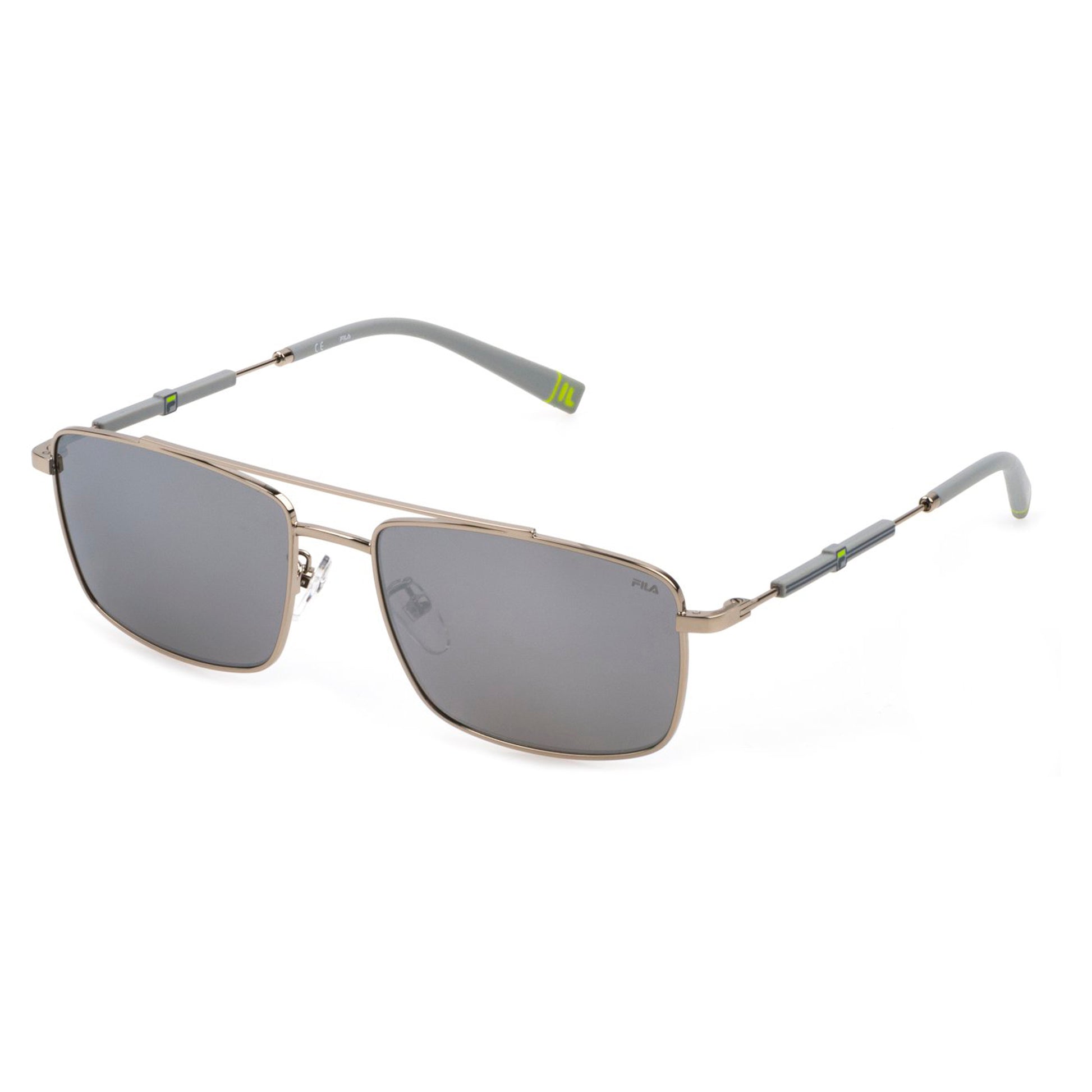Fila Men's Sunglasses Model SFI116V57579X with Metal Frame, Grey Color - Lens 57mm, Bridge 17mm, Temple 145mm