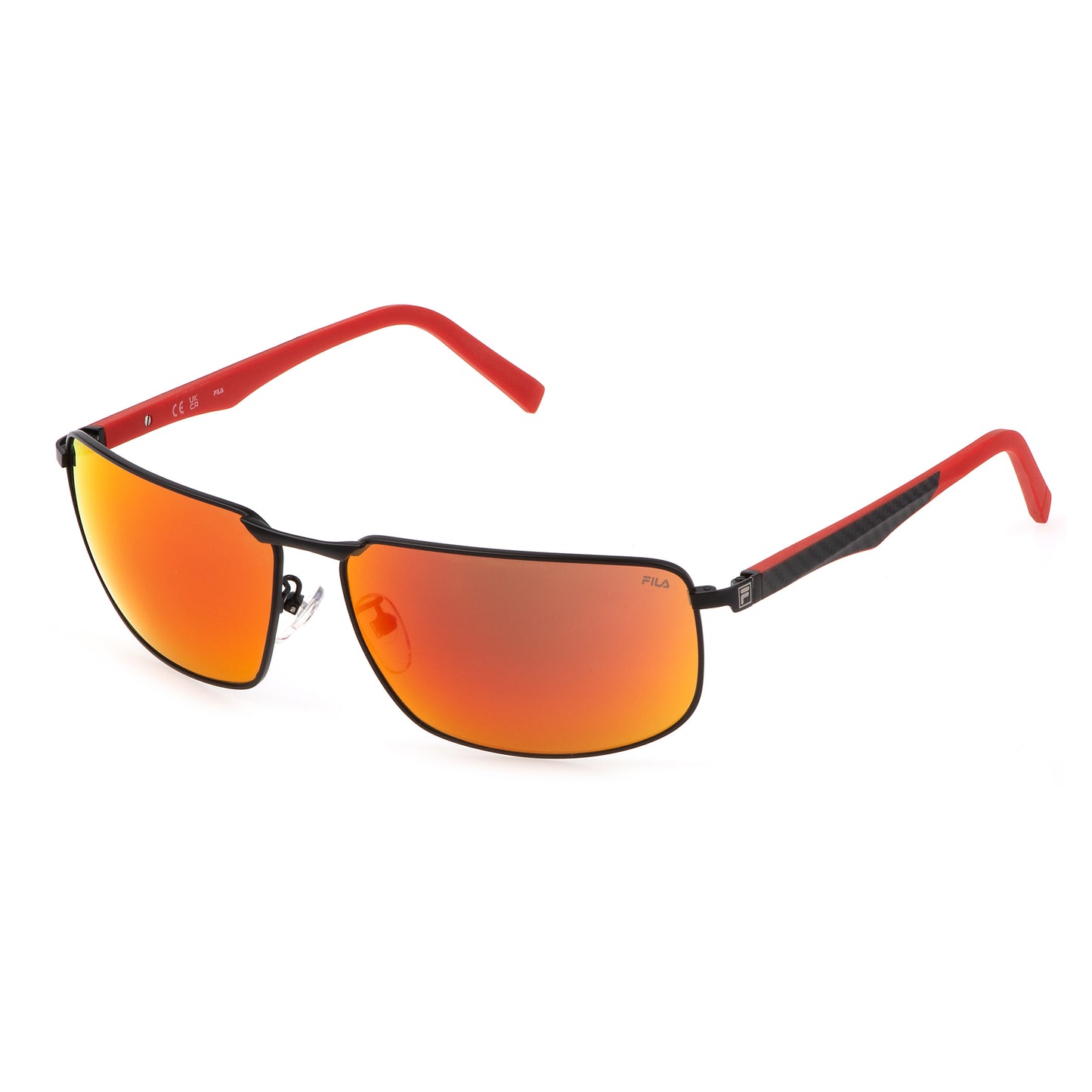 Fila Men's Sunglasses SFI446-63531R with 63/14/140 mm Lens, Bridge, and Temple