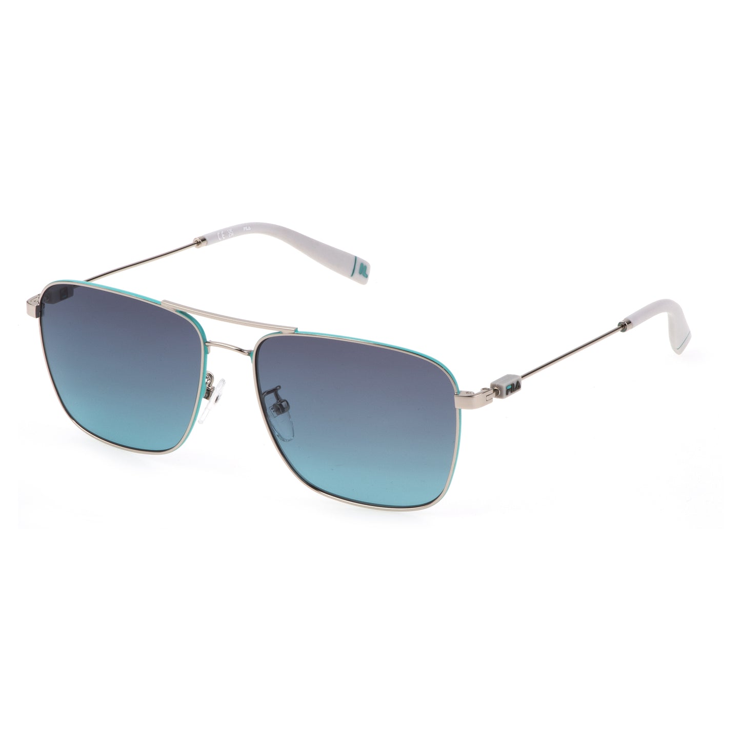 Fila Men's Sunglasses SFI456-580579 with Metal Frame, Grey Color, Lens Width 58mm, Bridge 16mm, Temple 145mm