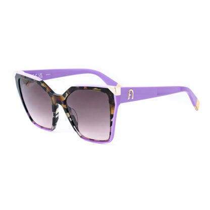 Furla Women's Sunglasses SFU686V5403KA - Lens: 54 mm, Bridge: 18 mm, Temple: 140 mm, Brown Acetate Frames