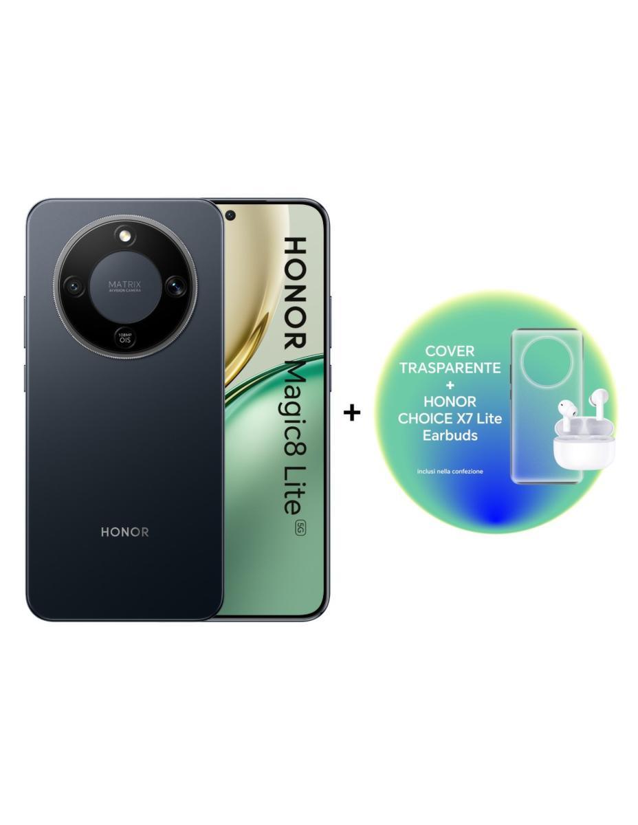 Honor Μάγικ 8 Λάιτ 8+256GB 6.79 ιντσες 5G Μαύρο + Χ7 Λάιτ + TPU Θήκη ITA