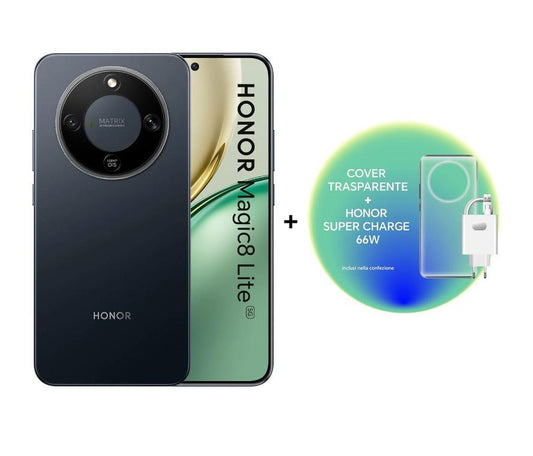 Honor Magic 8 Lite 8+512GB 6.79" 5G Μαύρο + X7 Lite + Θήκη TPU ITA