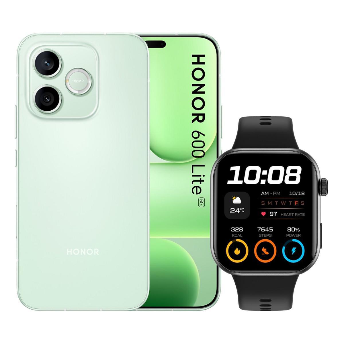Honor 600 Lite 8+256GB 6.6"5G Sprout Green DS + Watch 2i ITA