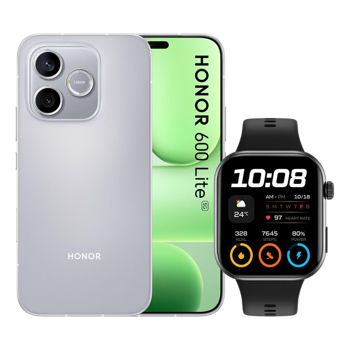 Honor 600 Lite 8+256GB 6.6"5G Velvet Grey DS + Watch 2i ITA