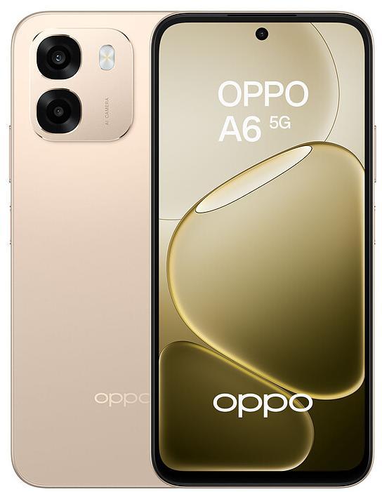 OPPO A6 6GB RAM + 256GB Storage 6.75" 5G Smartphone in Aurora Gold - Italy Version