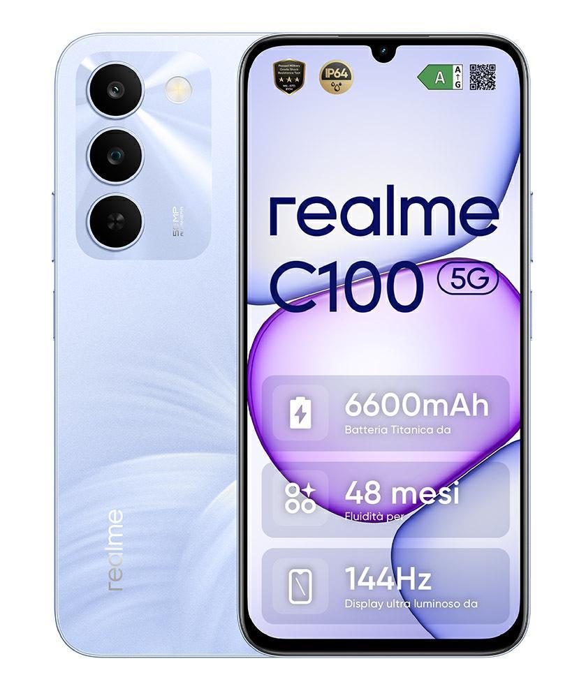Realme C100 4GB RAM + 256GB Storage 6.8" Blooming Purple Dual SIM Italy Version