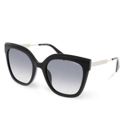 Police Women's Sunglasses SPLG19-540700, Acetate Frame, Black Color, Lens/Bridge/Temple Dimensions 54/21/135 mm, Grey Lenses, Category 2