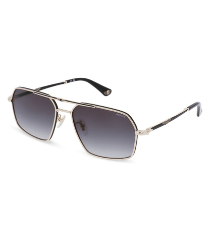 Police Men's Sunglasses SPLL86-58302Y with 58/16/145 mm Lens, Bridge, and Temple Dimensions