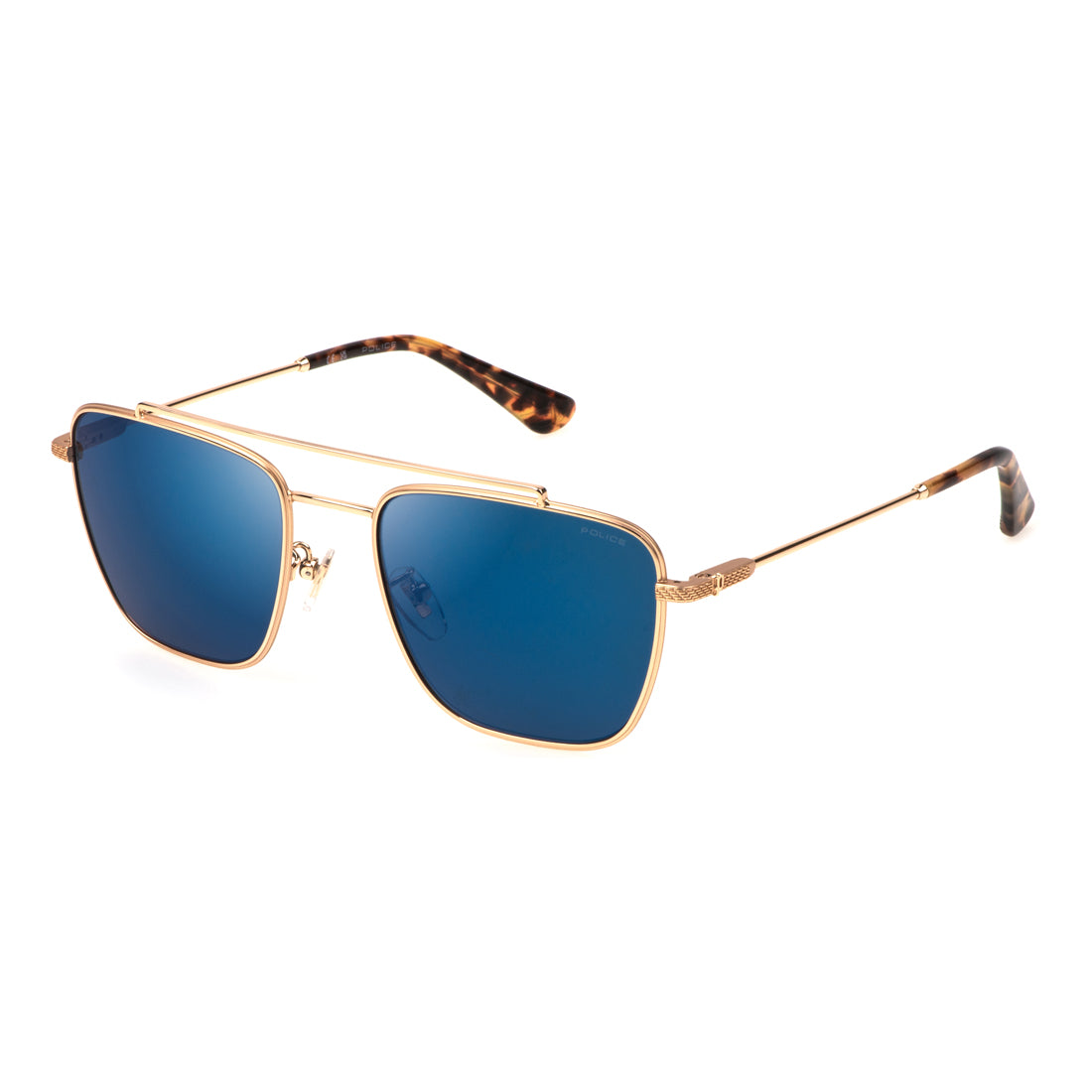 Police Men's Sunglasses SPLN38-54300B with 54/19/145 mm Lens, Bridge, and Temple Dimensions