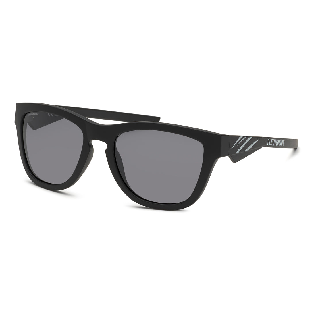 Philipp Plein Sport Men's Sunglasses SSP008-54U28P with Polarized Grey Lenses, Frame Size 54/18/135 mm, Injected Black Material