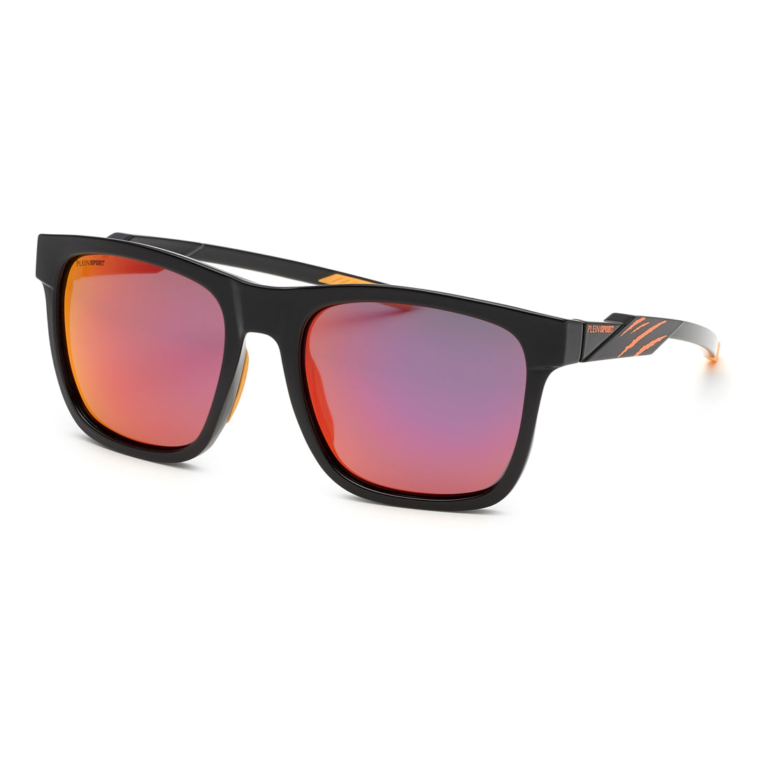 Philipp Plein Sport Men's Sunglasses SSP010-56Z42P with Polarized Multi-Layer Lenses, Frame Size 56/19/135 mm, Black Injected Material
