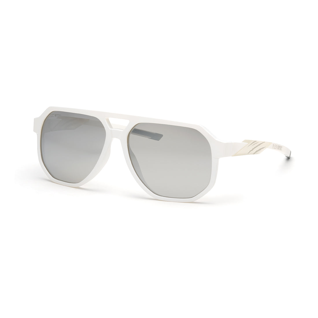 Philipp Plein Sport Men's Sunglasses SSP014-615WWP - Lens: 61 mm, Bridge: 15 mm, Temple: 135 mm, White Frame, Grey Polarized Mirror Lenses