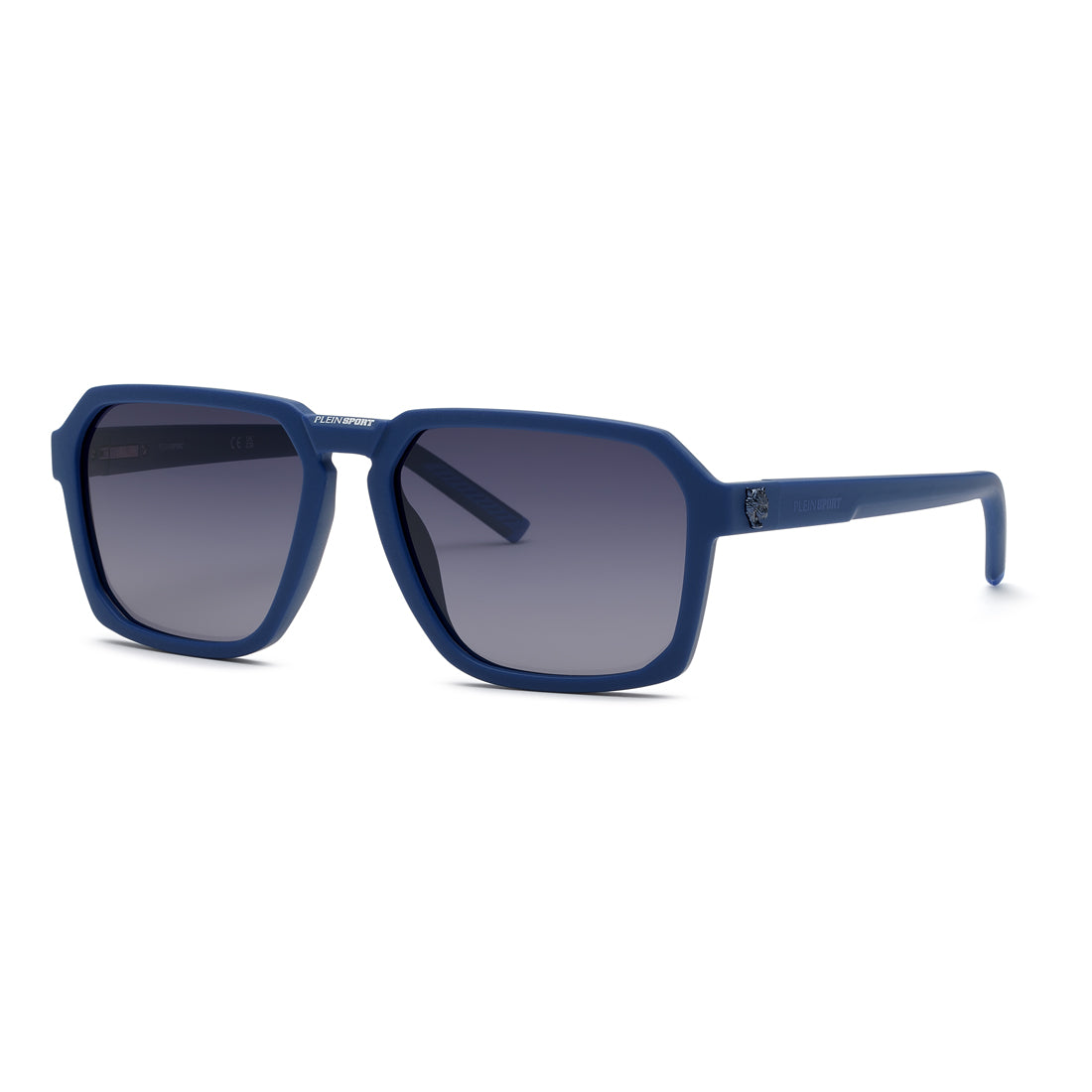 Philipp Plein Sport Men's Sunglasses SSP030-597U4P - Lens 59 mm, Bridge 17 mm, Temple 145 mm, Blue Frame with Grey Gradient Polarized Lenses