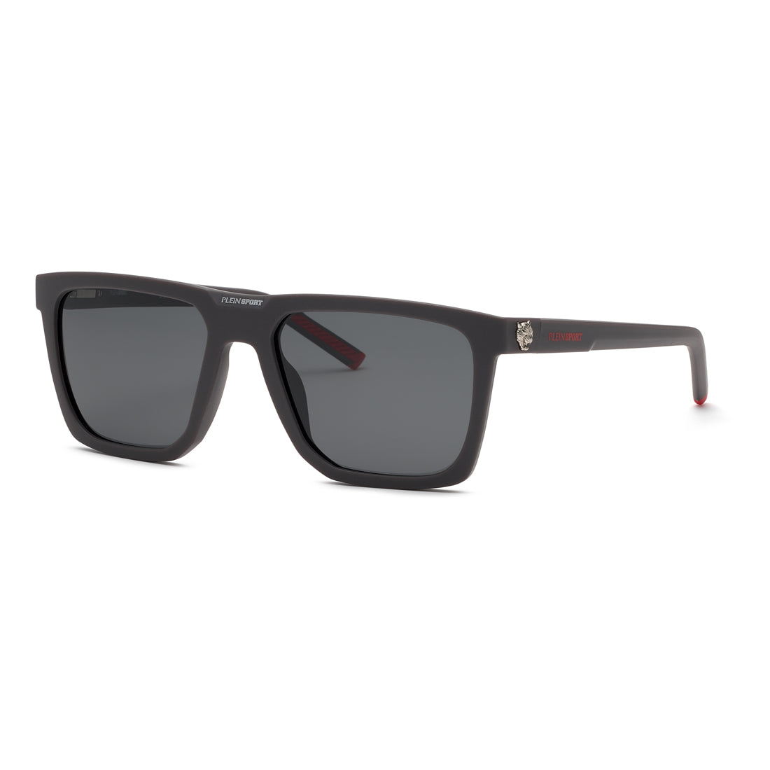 Philipp Plein Sport Men's Sunglasses SSP031-57GFCP with Multicolored Injected Frame, Polarized Grey Lenses, Size 57/18/145 mm