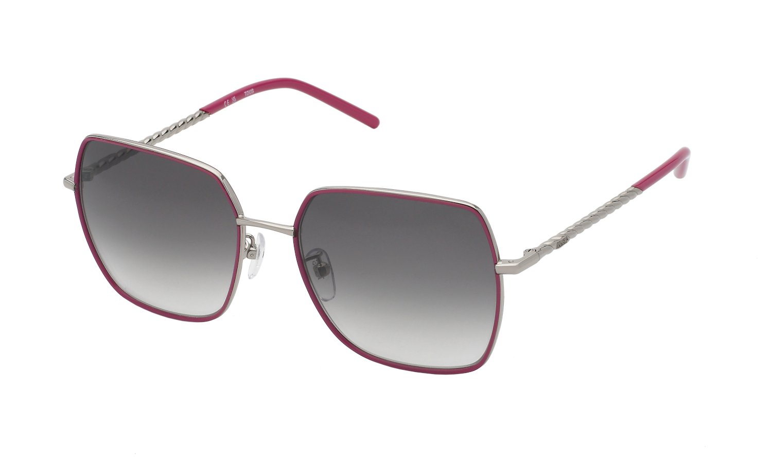 Tous Women Sunglasses STO460-570A39 Metal Frame Grey Gradient Lenses 57/14/145 mm