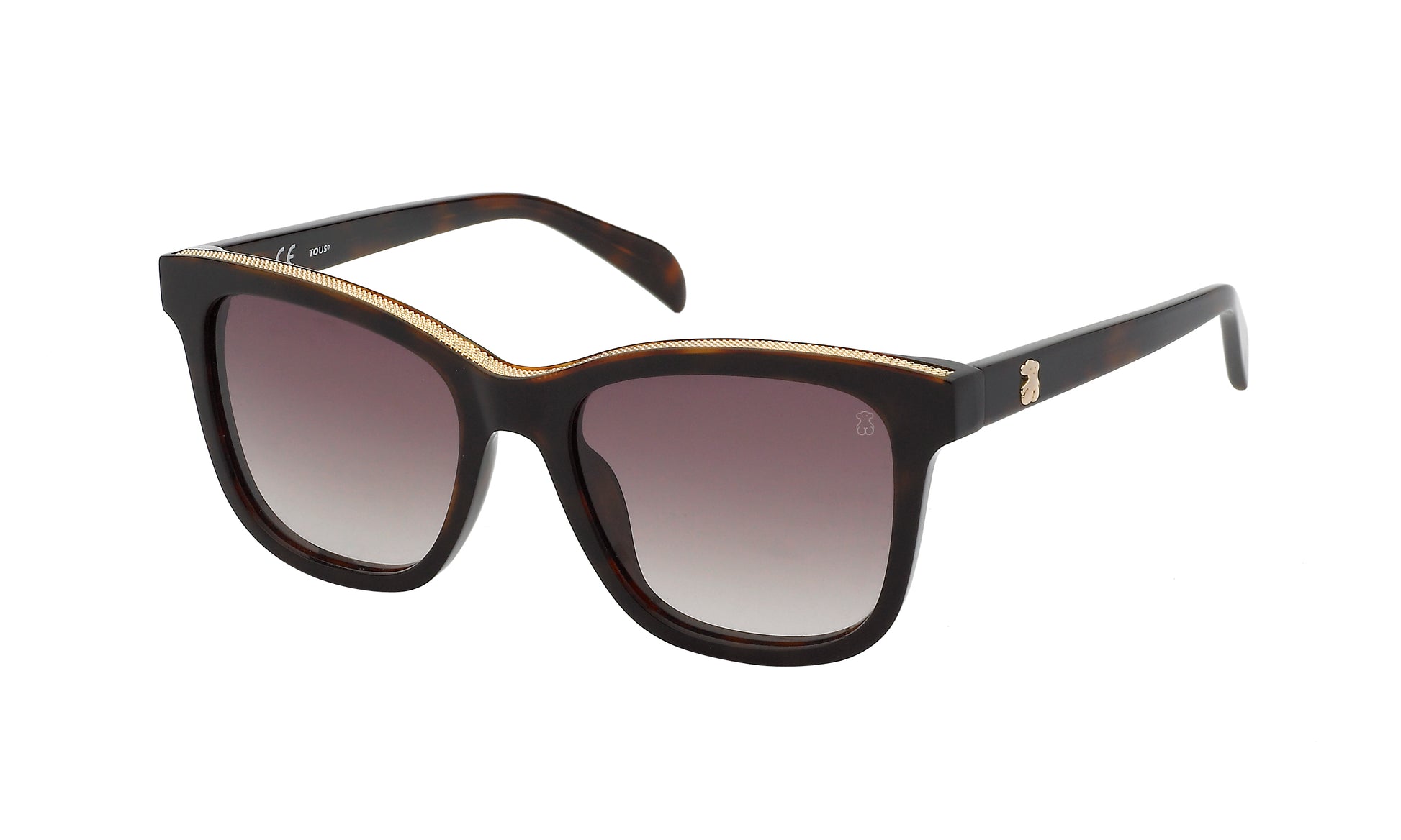 Tous Women Sunglasses STOB46V530752 with 53/18/140 mm Lens, Bridge, and Temple Dimensions, Brown Gradient Plastic Frame