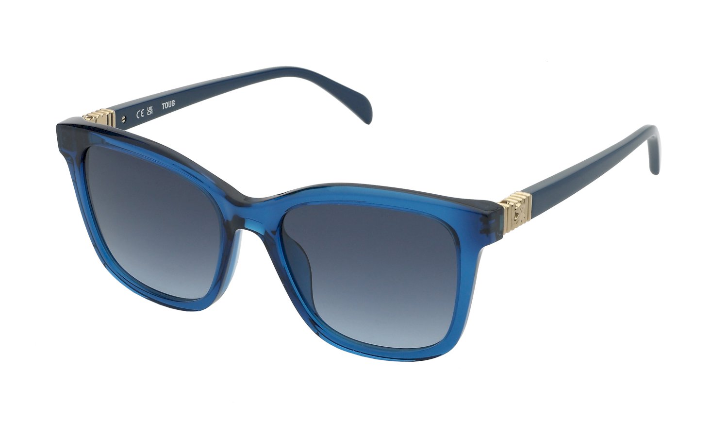 Tous Women Sunglasses STOB88-540W47 — Acetate Frame, Blue Gradient Lenses, Measurements 54mm Lens / 12mm Bridge / 140mm Temple