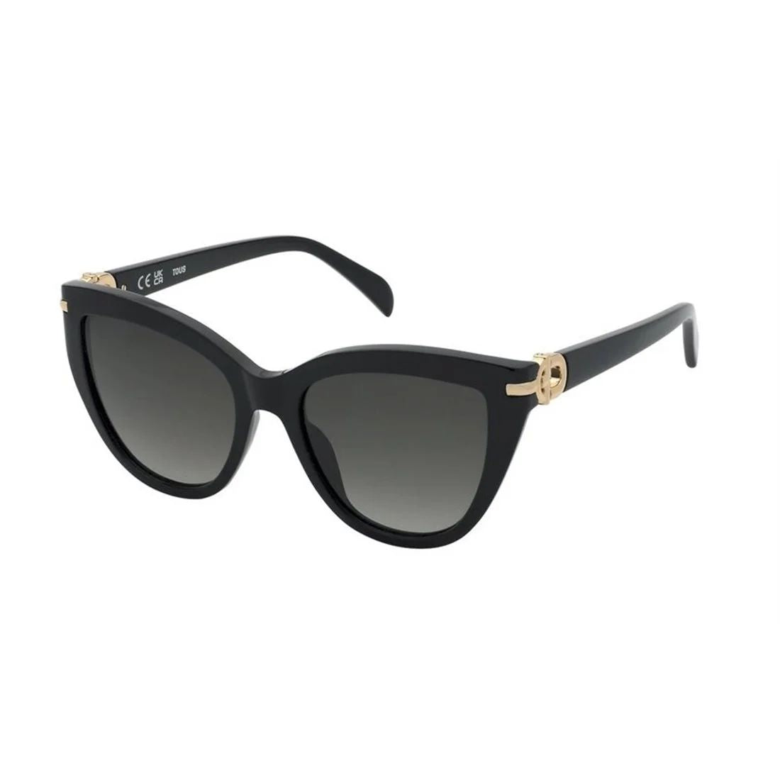 Tous Women Sunglasses STOC21-530700 with Lens 53 mm, Bridge 17 mm, Temple 140 mm - Black Acetate Frame, Grey Category 3 Gradient Lenses