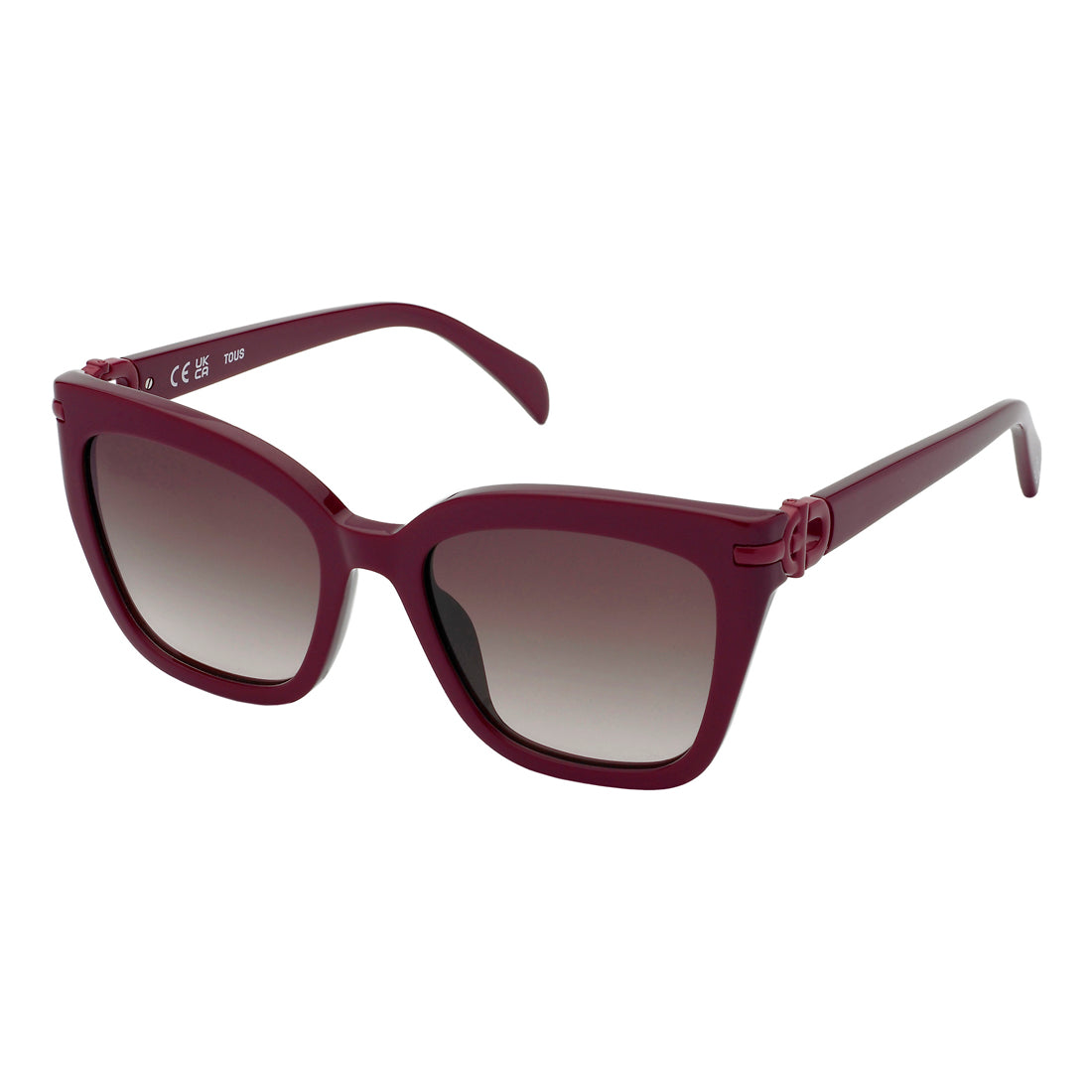 Tous Women Sunglasses STOC22-5408LA, Acetate Frame, Red Color, Lens/Bridge/Temple Dimensions 54/19/140 mm, Brown Gradient Lenses