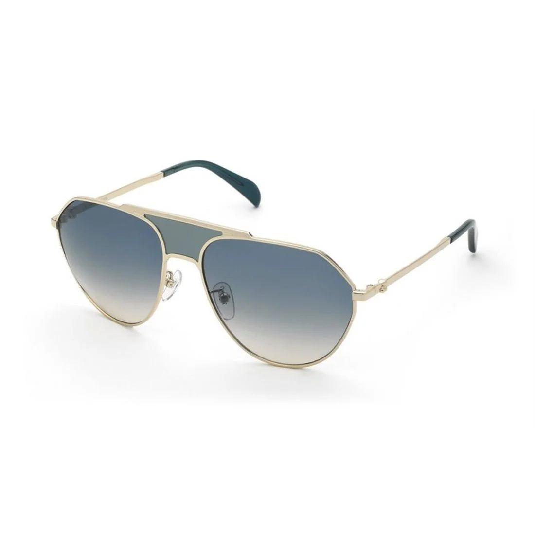 Tous Unisex Sunglasses STOC46-610594 with Metal Frame, Grey Color, Lens 61mm, Bridge 20mm, Temple 140mm, Blue Lenses, Category 3