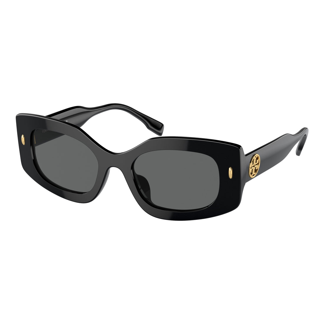Tory Burch Women's Sunglasses TY7202U170973 – Black Acetate Frame, Grey Lenses, 50/19/145 mm