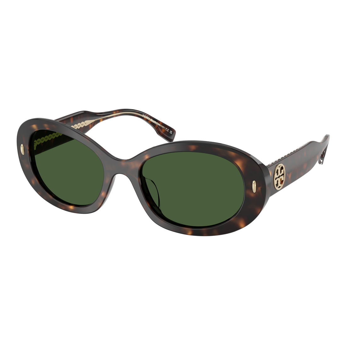 Tory Burch Women's Sunglasses Model TY7214U172871 - Brown Acetate Frame, Lens/Bridge/Temple Dimensions 53/19/140 mm