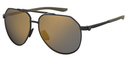 Under Armour Men's Sunglasses UAHONCHOG3OLG with Copper Metal Frame, Lens 60 mm, Bridge 17 mm, Temple 140 mm, Black Color, 100% UV Protection