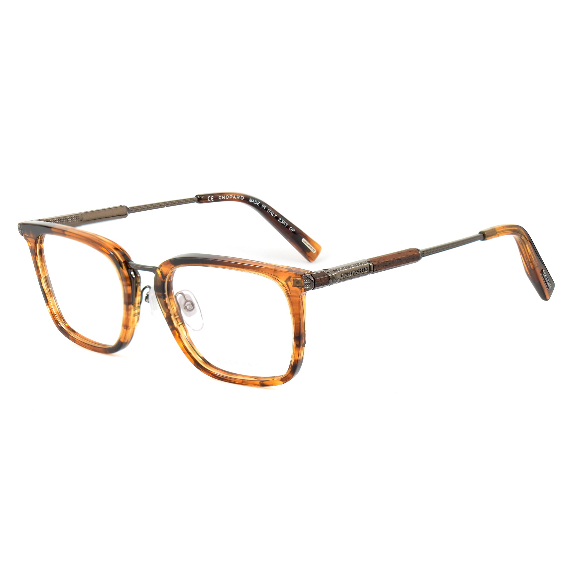 Chopard Men's Glasses VCH328-5206YH with Lens/Bridge/Temple Dimensions 52/19/145 mm, Brown Plastic Frame