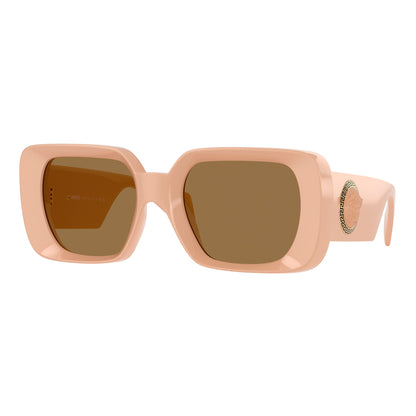 Versace VE4473U548973 Women's Sunglasses, Pink Acetate Frame, Lens/Bridge/Temple: 54/21/140 mm, Gold Accents, Category 3 UV Protection