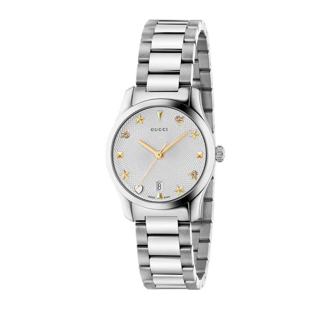 Gucci Women's YA126572A Watch (27mm) Grey Stainless Steel