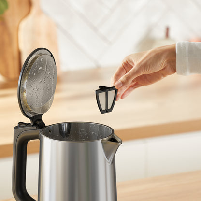 Tefal Selection KI871DE0 electric kettle 1.7 L 1500 W Black, Stainless steel