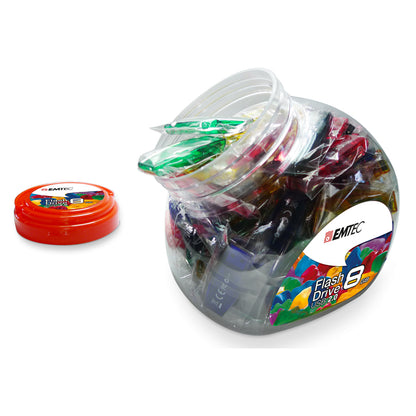 Emtec USB2.0 C410 8GB Candy Jar 80 pces