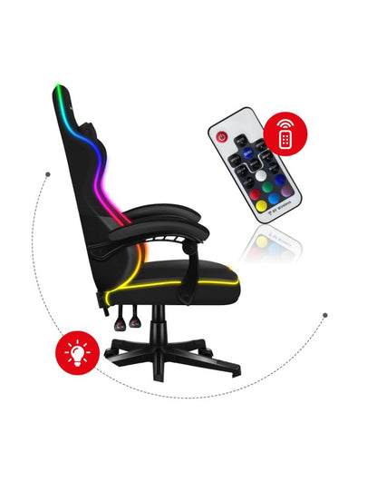 Καρέκλα gaming - Huzaro Force 4.4 RGB Μαύρη