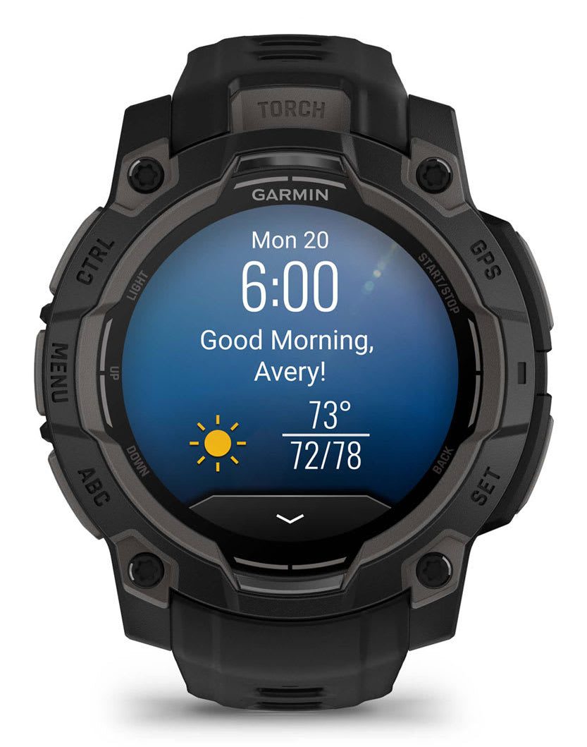 Garmin Instinct 3 AMOLED 1.2" (45 mm) Digital Touchscreen - Black, 390 x 390 px, GPS